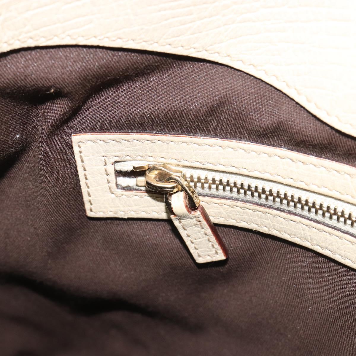 GUCCI GG Canvas Horsebit Shoulder Bag Beige 137388 Auth 189146V