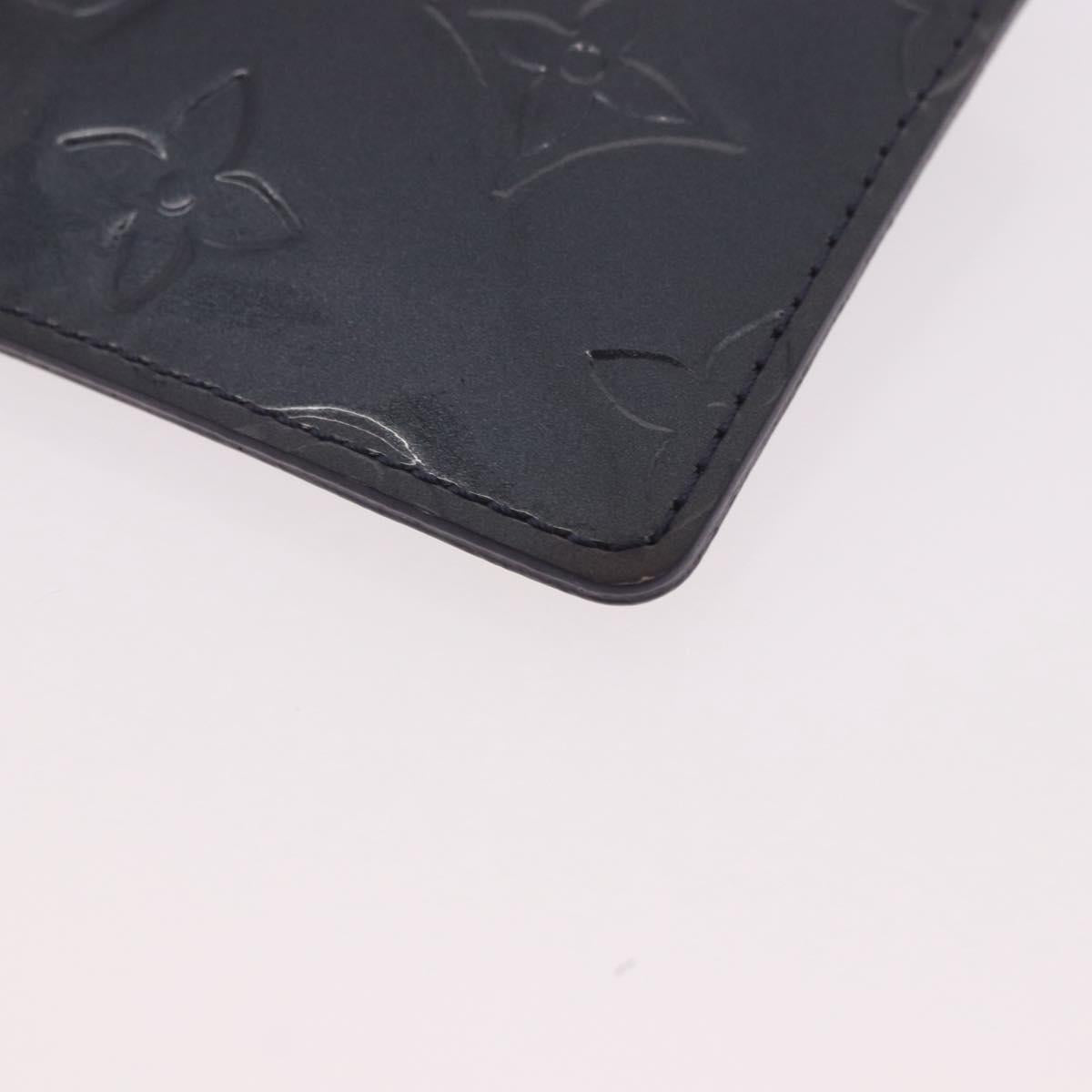 LOUIS VUITTON Vernis Pochette cree Coin Purse Indigo M91347 LV Auth 189160A