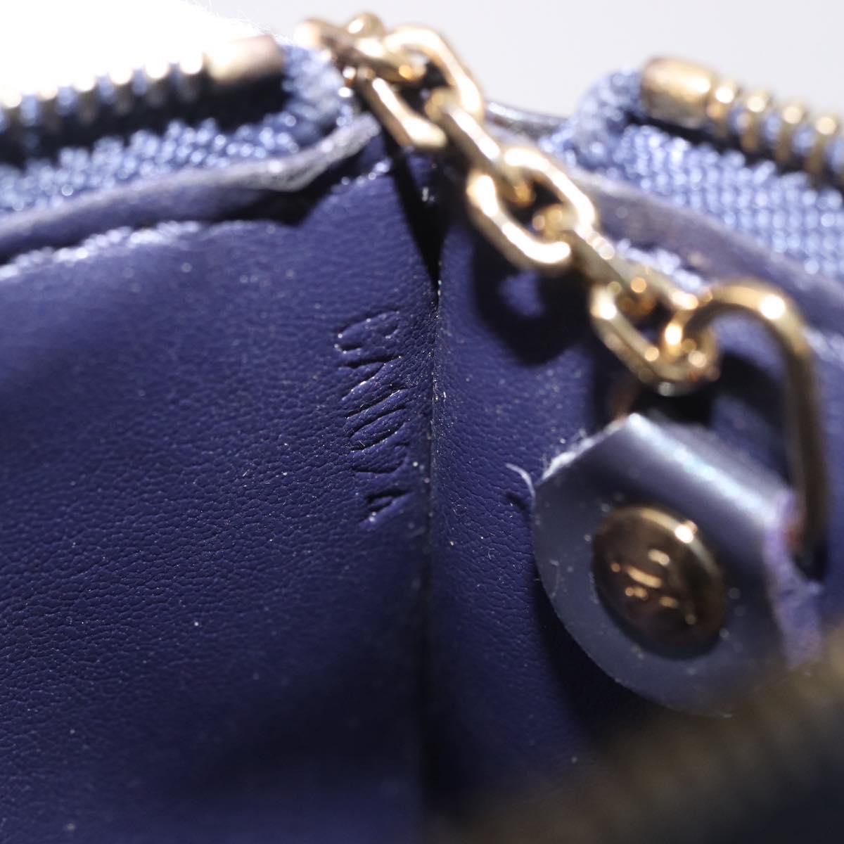 LOUIS VUITTON Vernis Pochette cree Coin Purse Indigo M91347 LV Auth 189160A