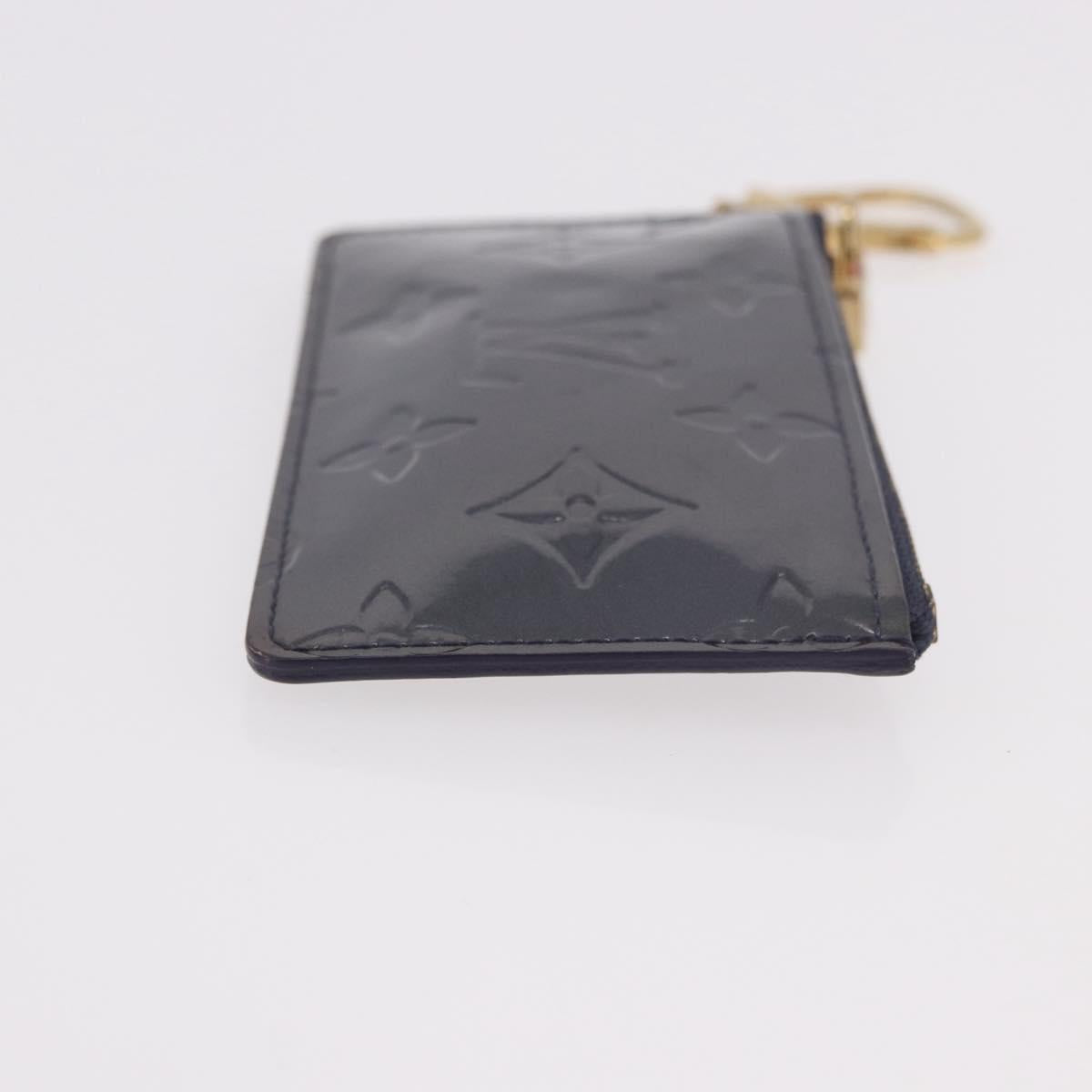 LOUIS VUITTON Vernis Pochette cree Coin Purse Indigo M91347 LV Auth 189160A