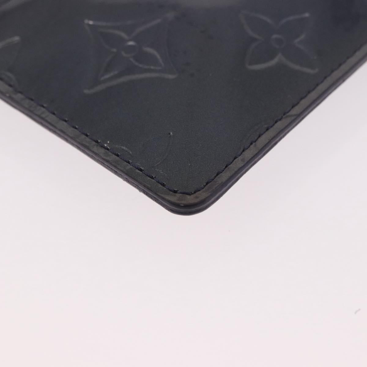 LOUIS VUITTON Vernis Pochette cree Coin Purse Indigo M91347 LV Auth 189160A