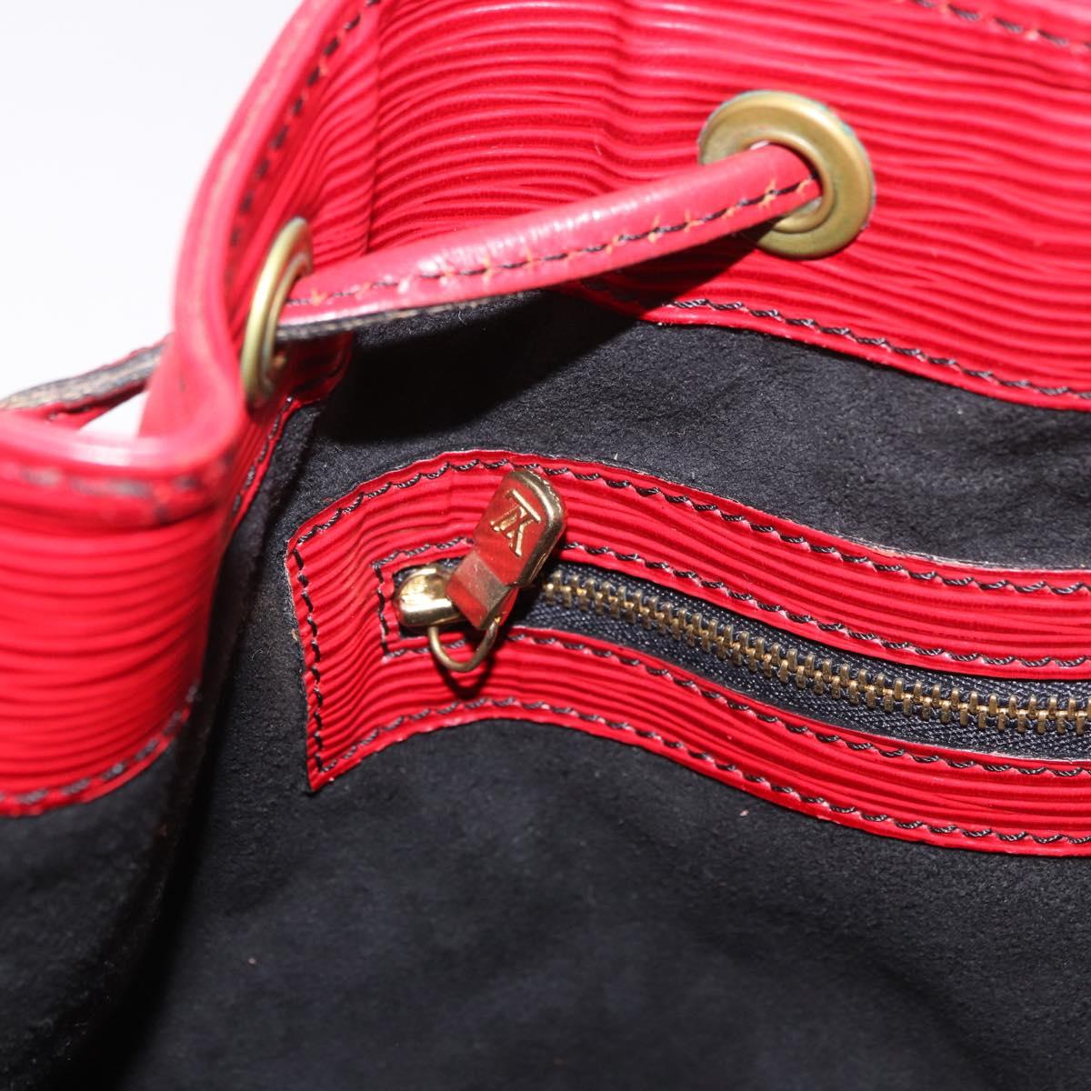 LOUIS VUITTON Epi Petit Noe Shoulder Bag Red M44107 LV Auth 189163