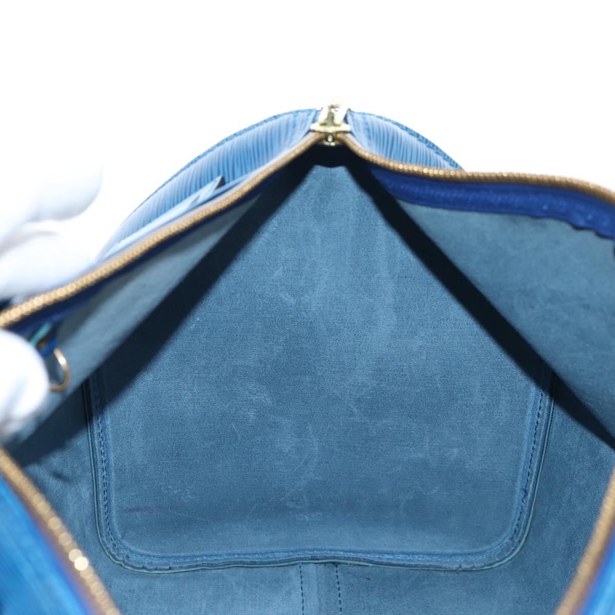 LOUIS VUITTON Epi Keepall 50 Boston Bag Blue M42965 LV Auth 189165V