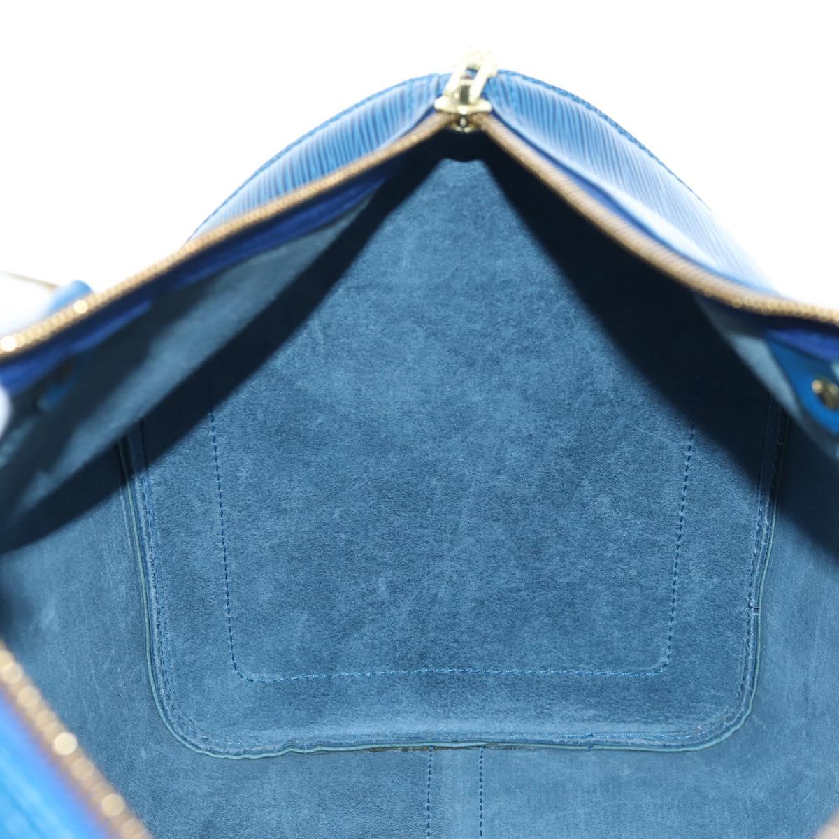 LOUIS VUITTON Epi Keepall 50 Boston Bag Blue M42965 LV Auth 189165V