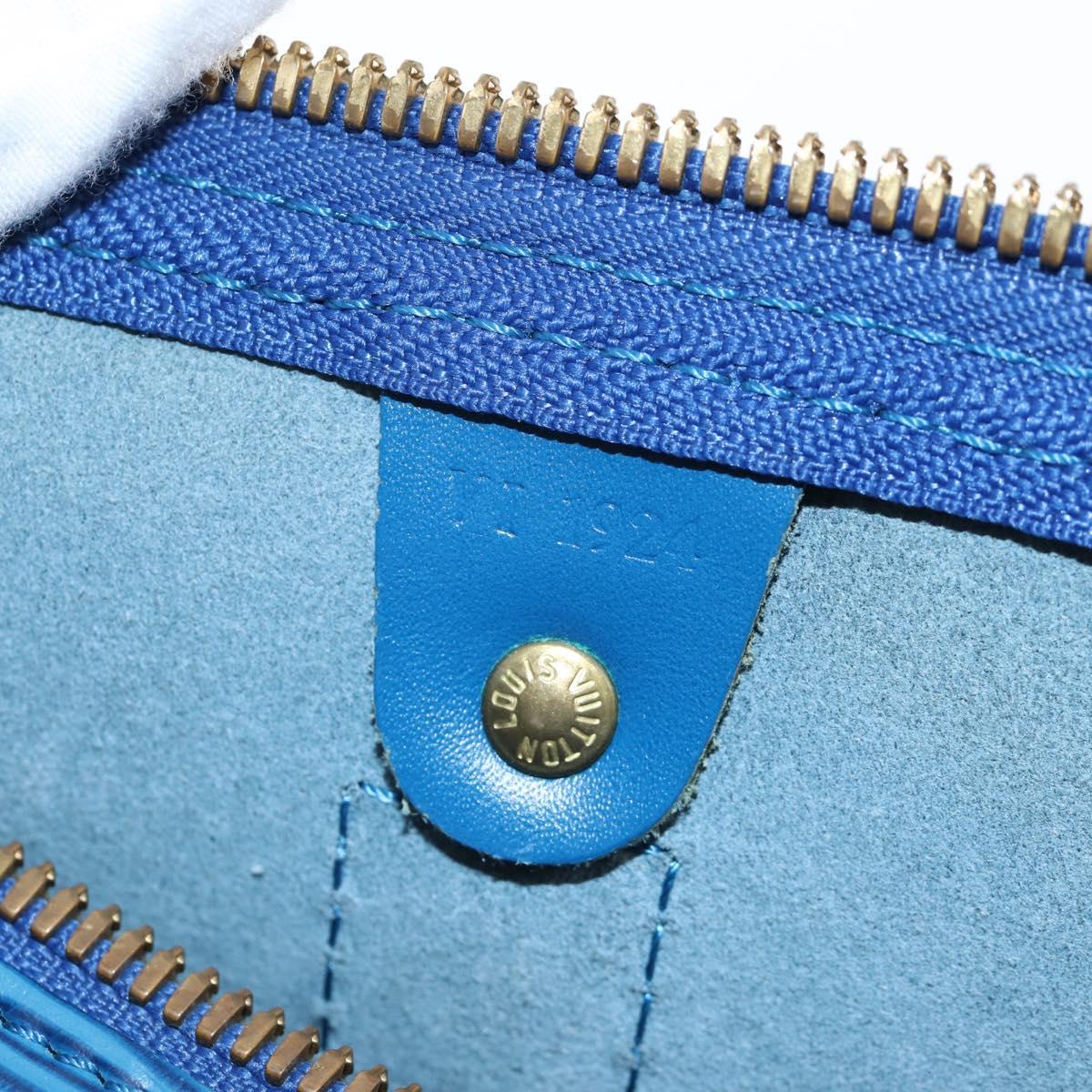 LOUIS VUITTON Epi Keepall 50 Boston Bag Blue M42965 LV Auth 189165V