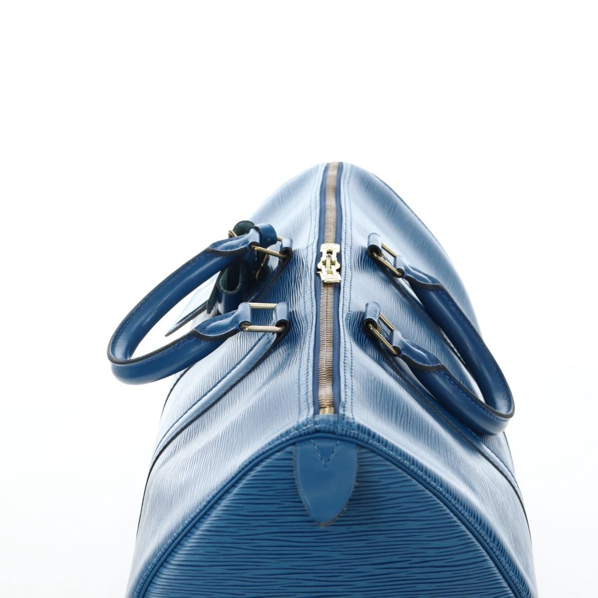 LOUIS VUITTON Epi Keepall 50 Boston Bag Blue M42965 LV Auth 189165V