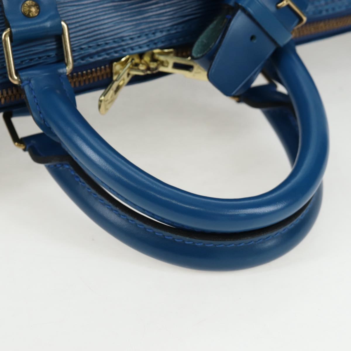 LOUIS VUITTON Epi Keepall 50 Boston Bag Blue M42965 LV Auth 189165V