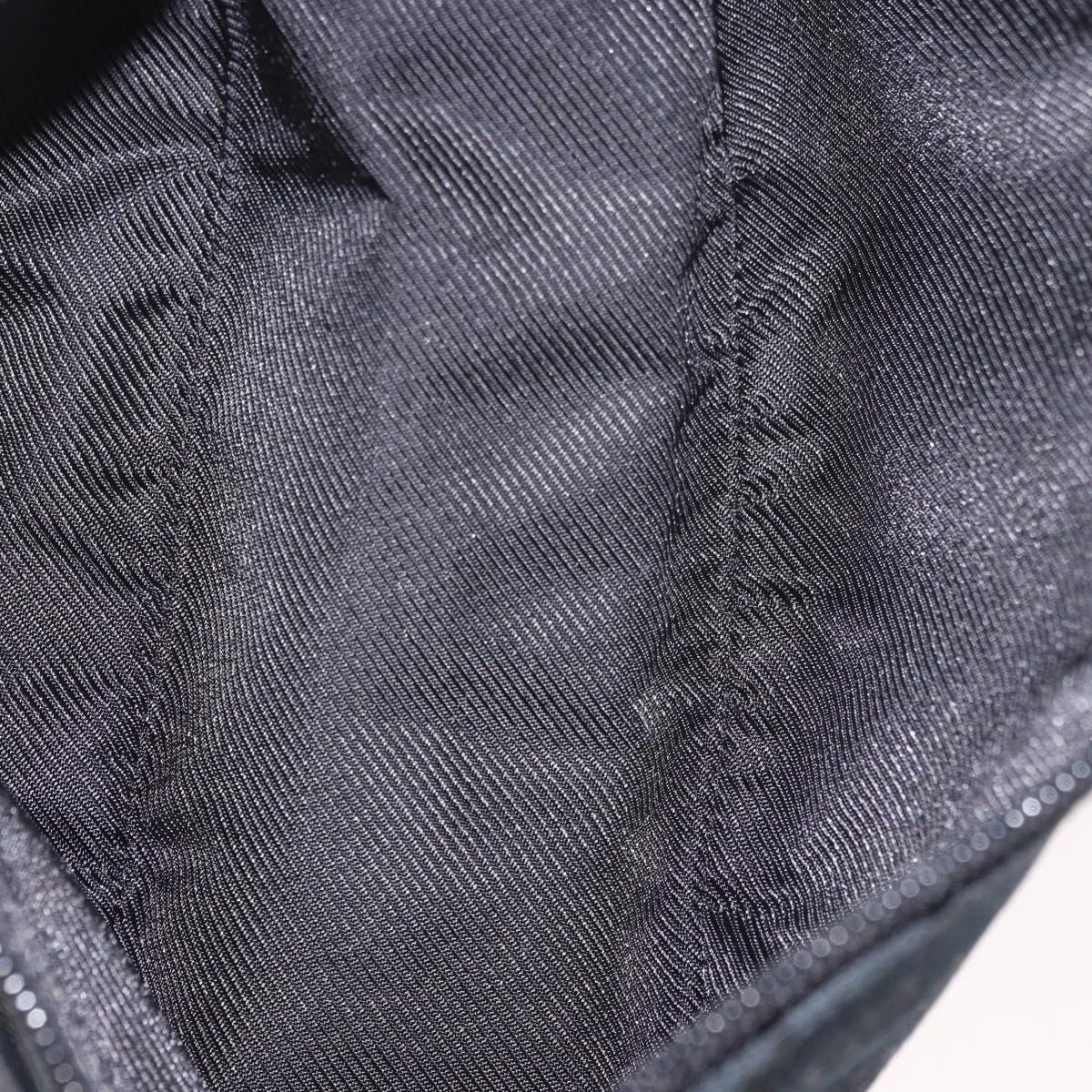 GUCCI GG Canvas Accessory Pouch Black Silver Auth 189166V