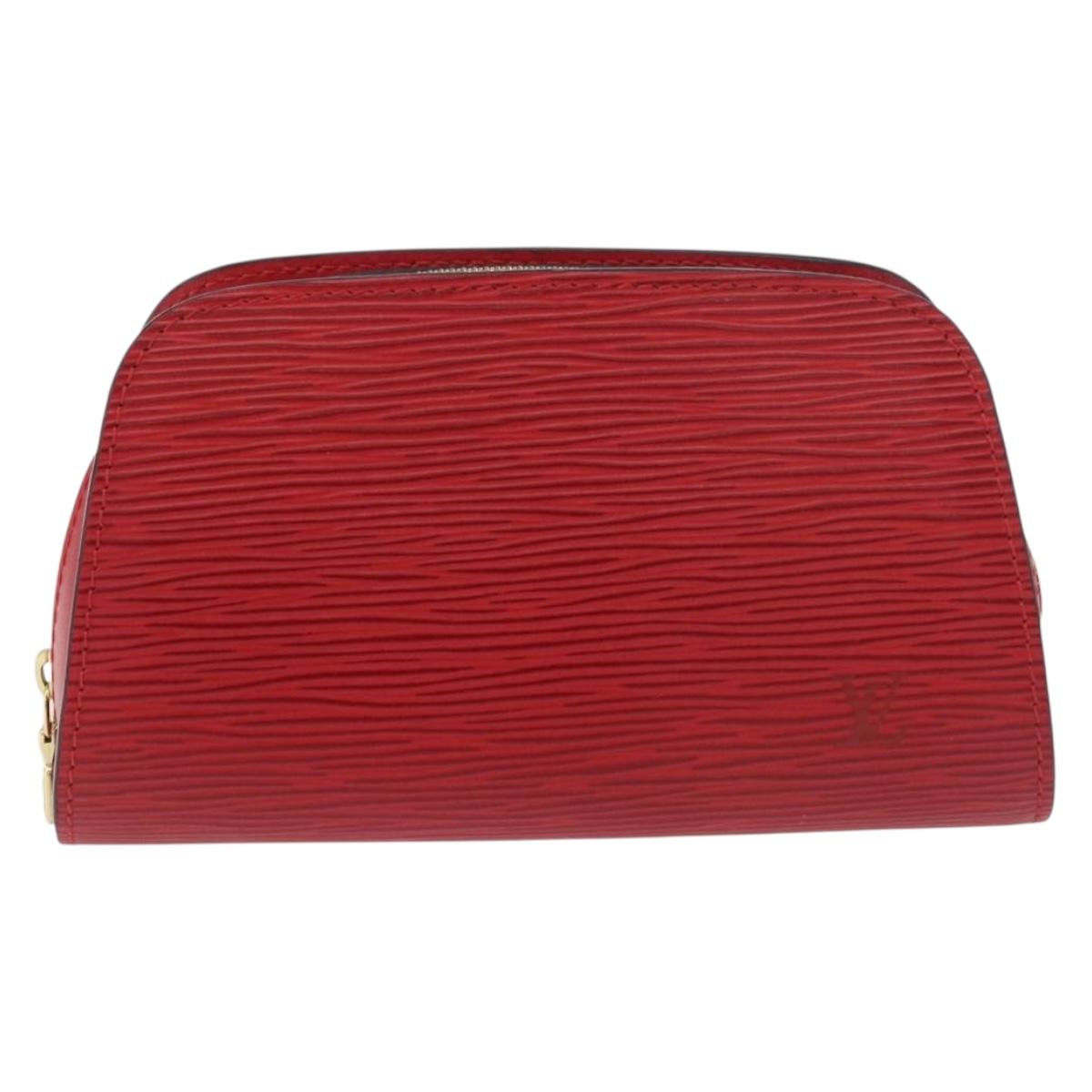 LOUIS VUITTON Epi Dauphine PM Pouch Red M48447 LV Auth 189167