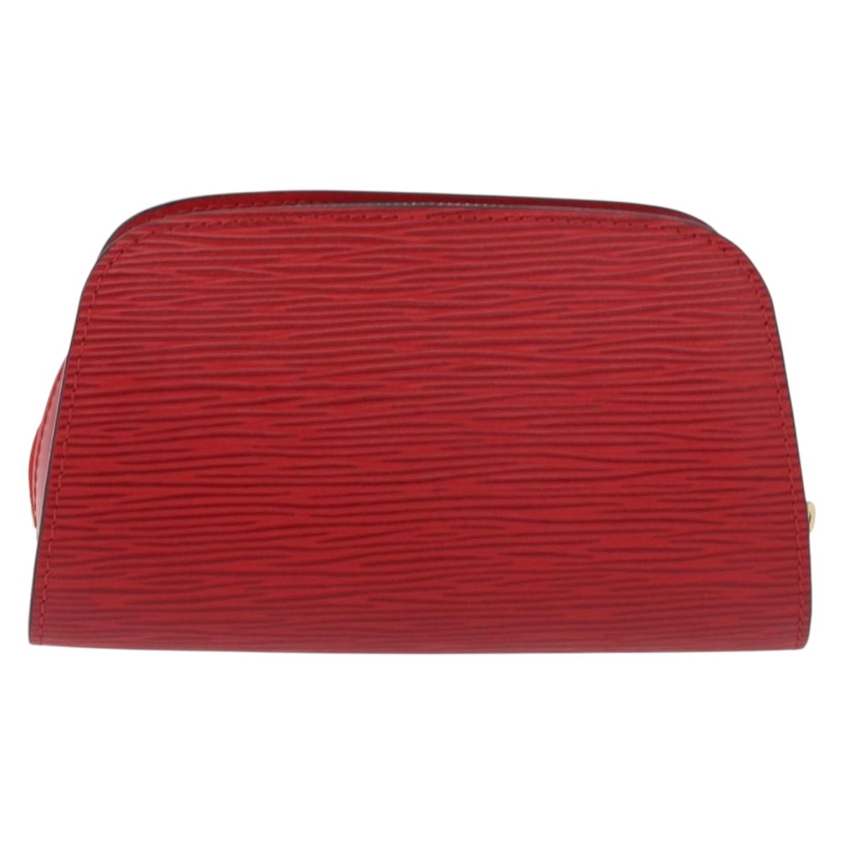 LOUIS VUITTON Epi Dauphine PM Pouch Red M48447 LV Auth 189167
