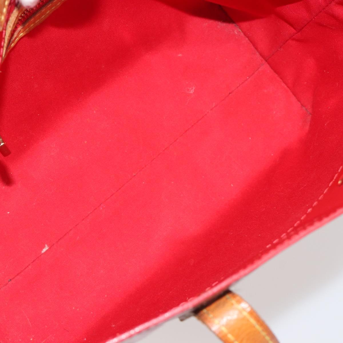 LOUIS VUITTON Monogram Vernis Reade PM Hand Bag Rouge M91088 LV Auth 189168