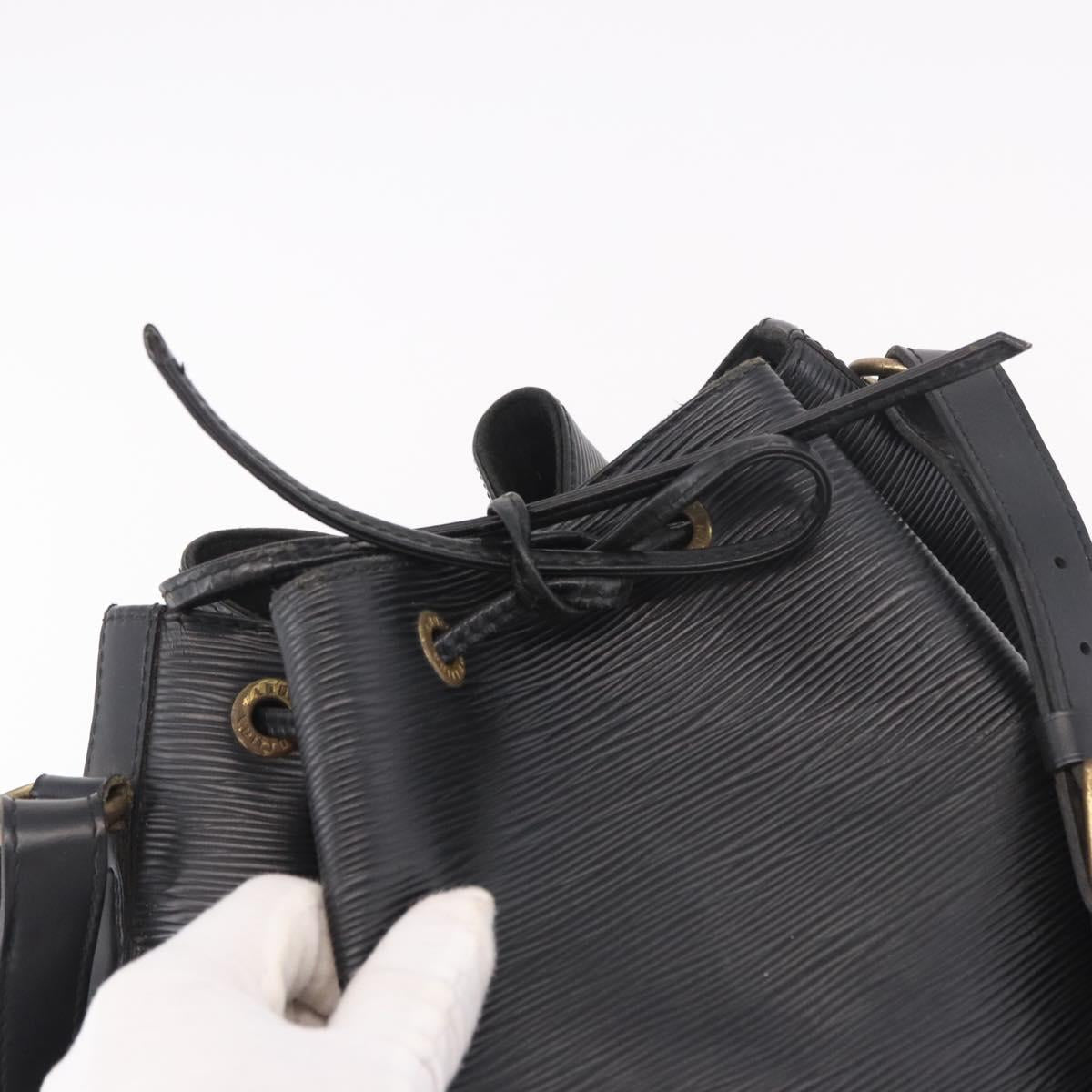 LOUIS VUITTON Epi Petit Noe Shoulder Bag Black M44102 LV Auth 189169