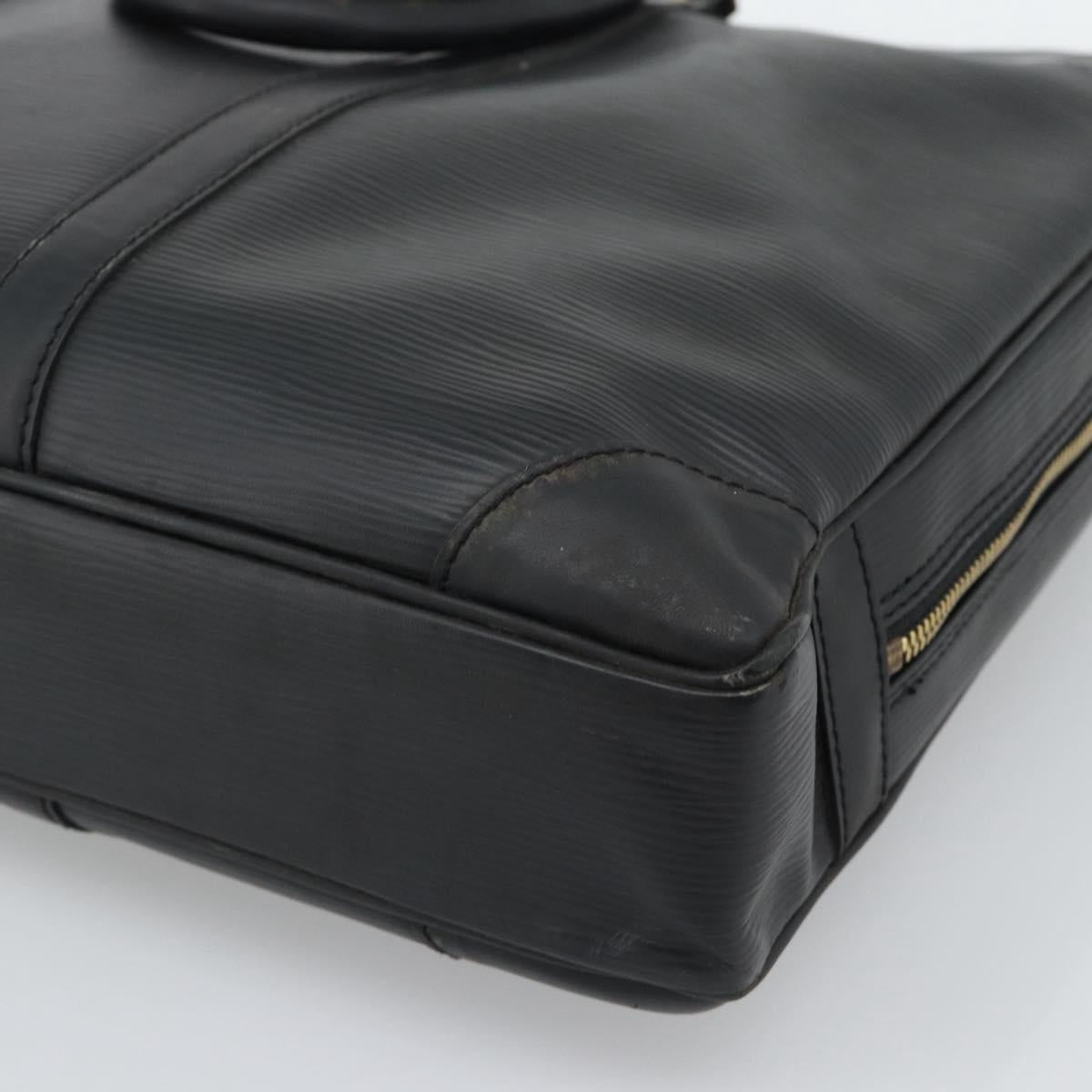 LOUIS VUITTON Epi Porte Documents Voyage Business Bag Black M54472 Auth 189171