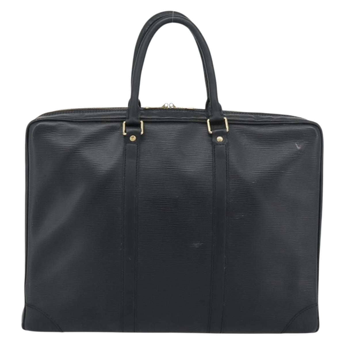 LOUIS VUITTON Epi Porte Documents Voyage Business Bag Black M54472 Auth 189171