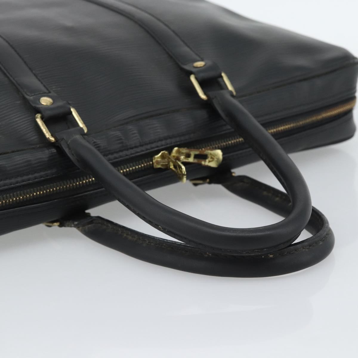 LOUIS VUITTON Epi Porte Documents Voyage Business Bag Black M54472 Auth 189171