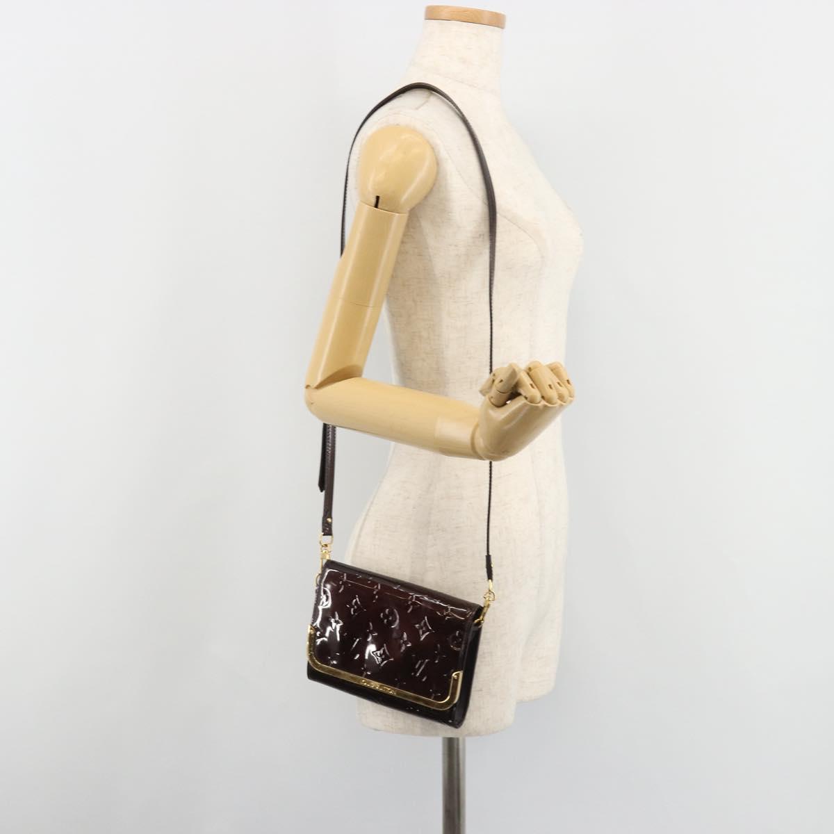 LOUIS VUITTON Vernis Rossmore PM Shoulder Bag Rouge Favist M91547 Auth 189176A