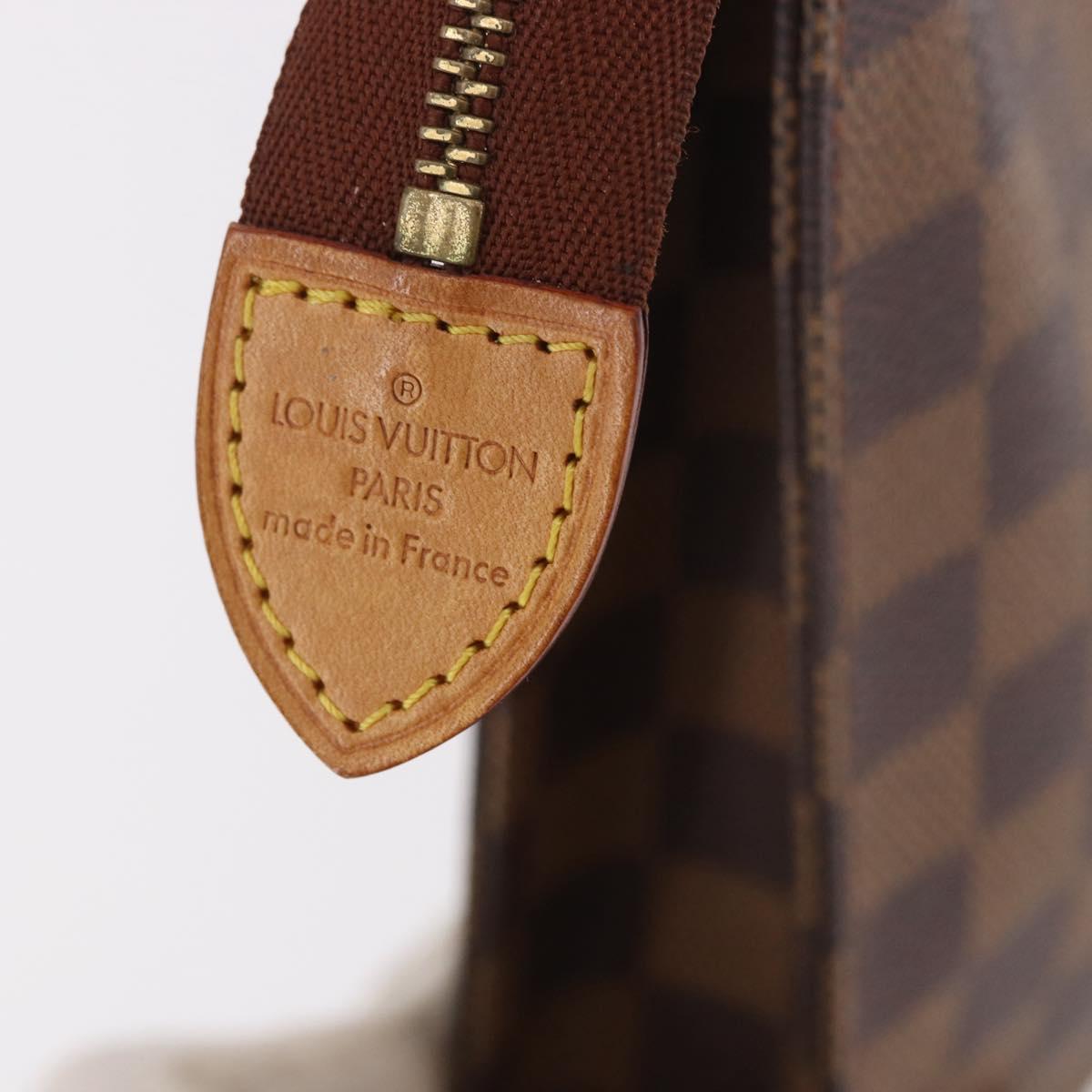 LOUIS VUITTON Damier Ebene Poche Toilette 26 Pouch N47543 LV Auth 189180