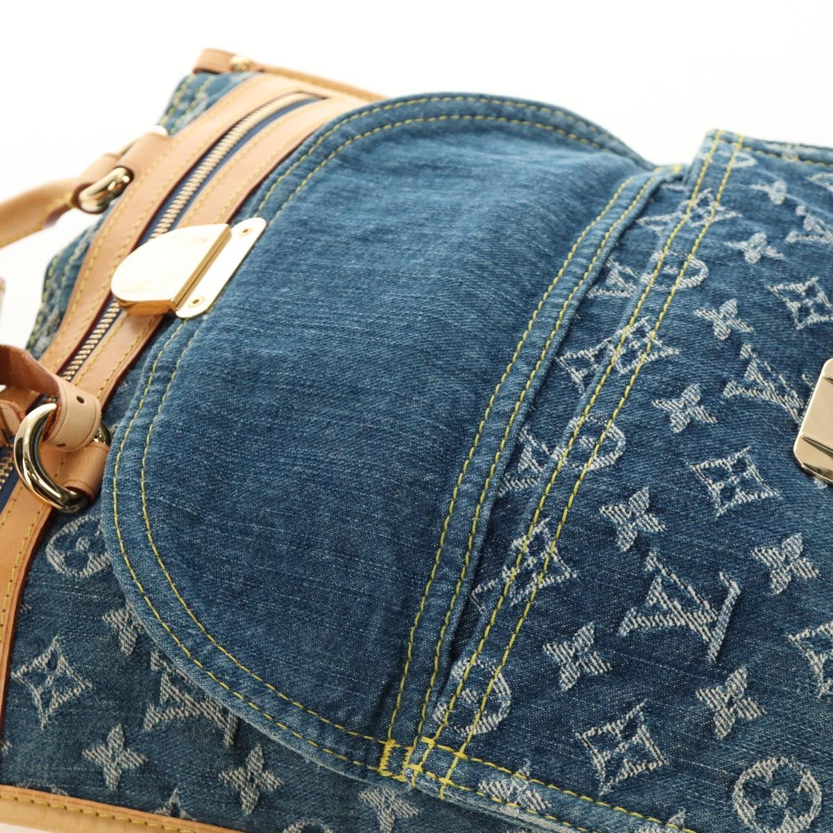LOUIS VUITTON Monogram Denim Hand Bag Blue M95018 LV Auth 189186SAV