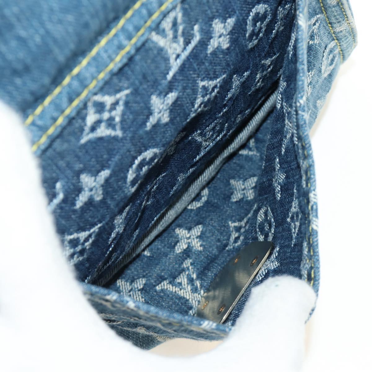 LOUIS VUITTON Monogram Denim Hand Bag Blue M95018 LV Auth 189186SAV