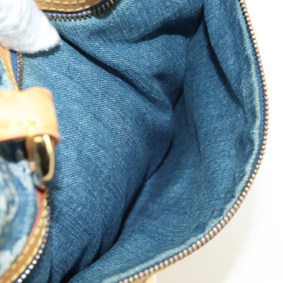 LOUIS VUITTON Monogram Denim Hand Bag Blue M95018 LV Auth 189186SAV