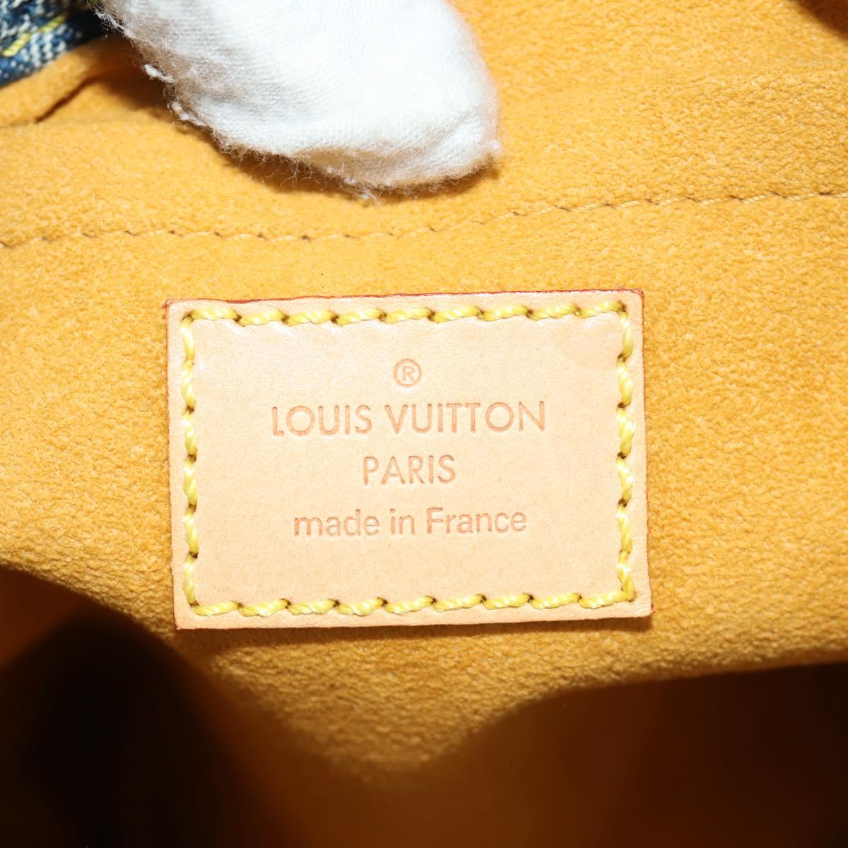 LOUIS VUITTON Monogram Denim Hand Bag Blue M95018 LV Auth 189186SAV