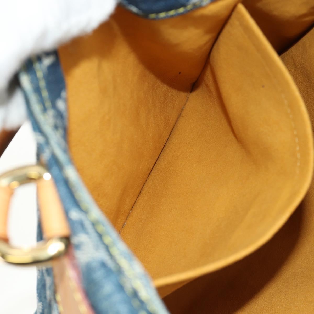 LOUIS VUITTON Monogram Denim Hand Bag Blue M95018 LV Auth 189186SAV