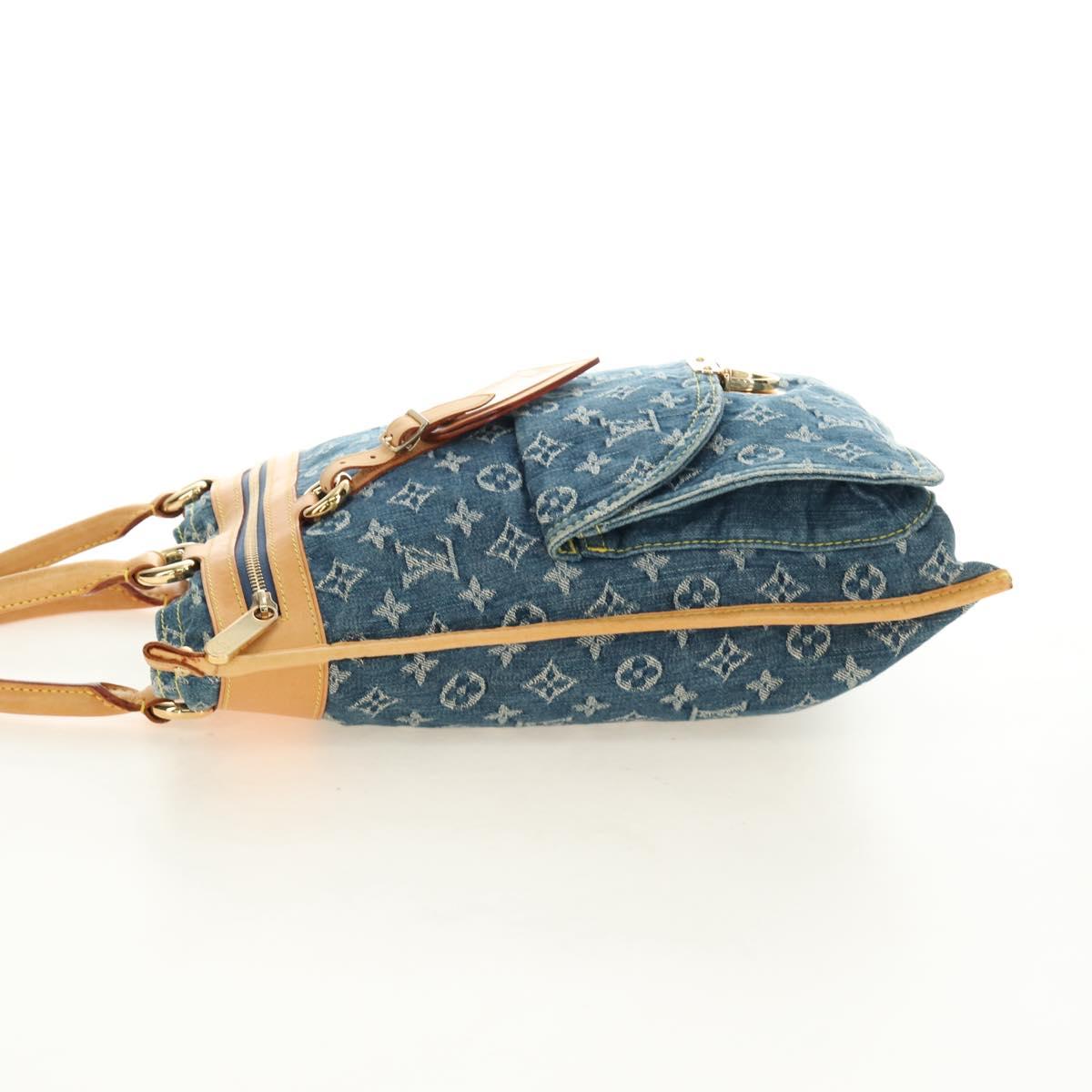 LOUIS VUITTON Monogram Denim Hand Bag Blue M95018 LV Auth 189186SAV