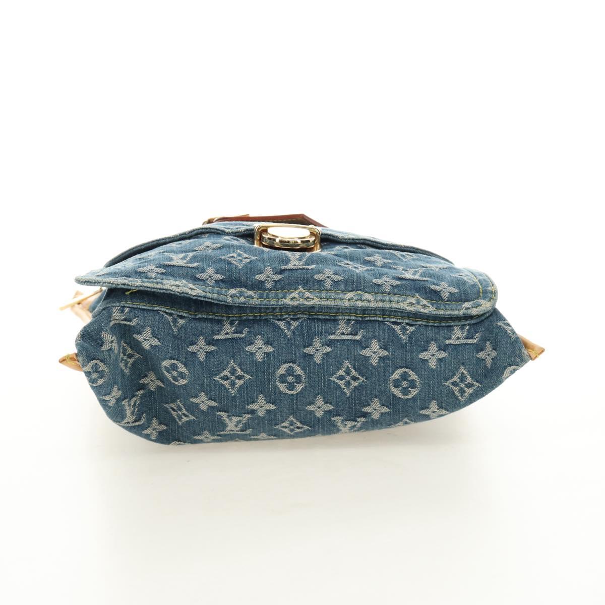 LOUIS VUITTON Monogram Denim Hand Bag Blue M95018 LV Auth 189186SAV