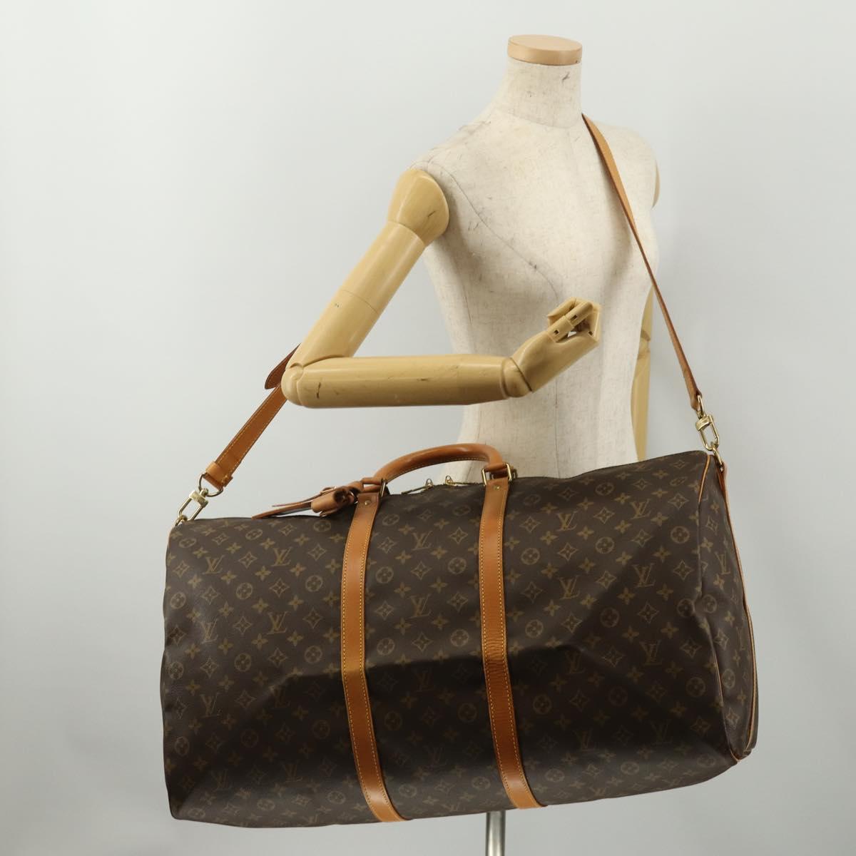LOUIS VUITTON Monogram Keepall Bandouliere 60 Boston Bag M41412 LV Auth 189194