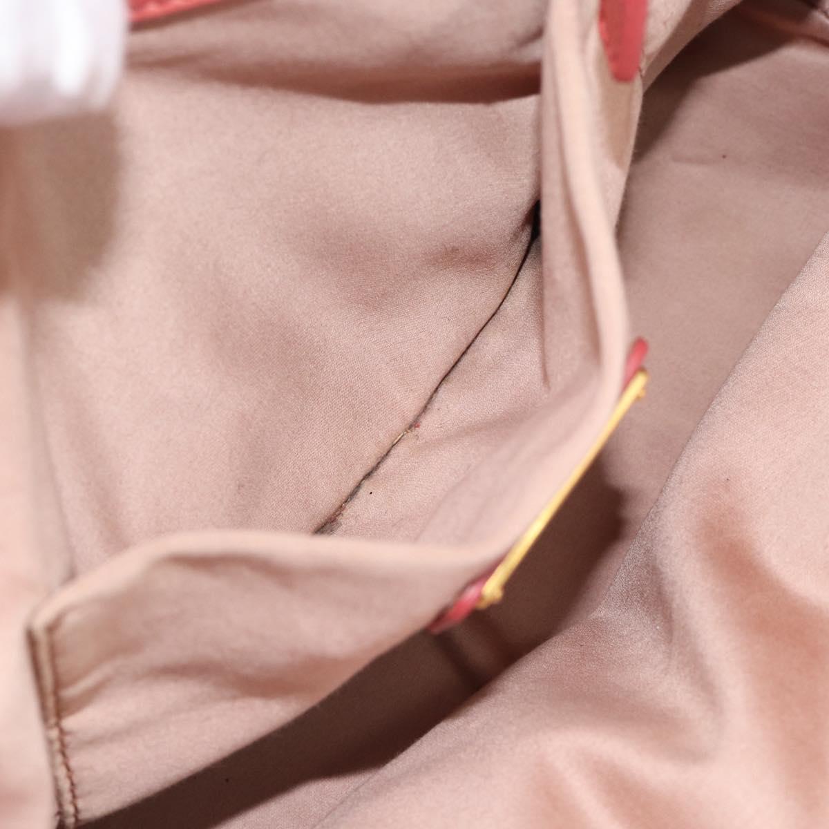 Miu Miu Hand Bag Leather 2way Pink Gold Auth 189208SAM
