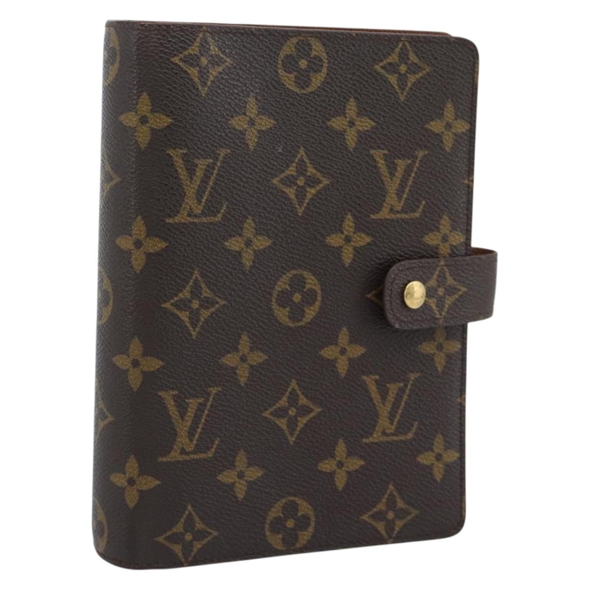 LOUIS VUITTON Monogram Agenda MM Day Planner Cover R20105 LV Auth 189210