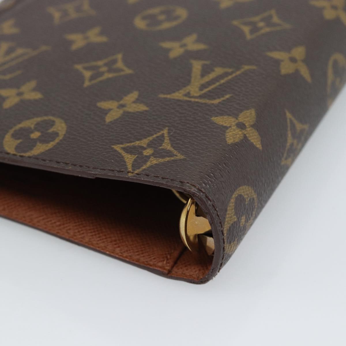 LOUIS VUITTON Monogram Agenda MM Day Planner Cover R20105 LV Auth 189210