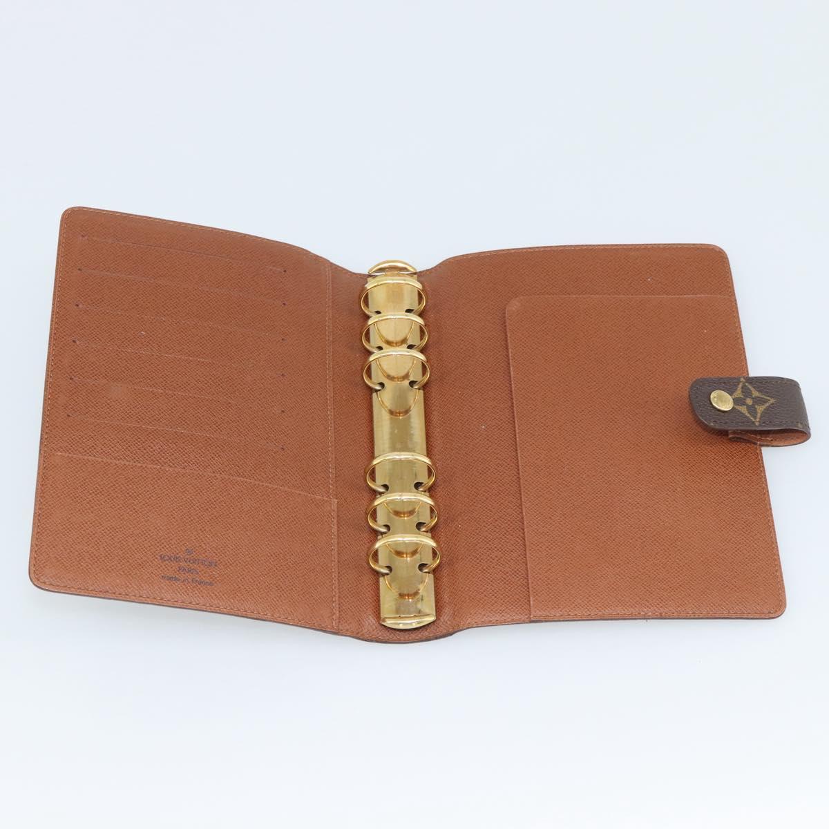 LOUIS VUITTON Monogram Agenda MM Day Planner Cover R20105 LV Auth 189210