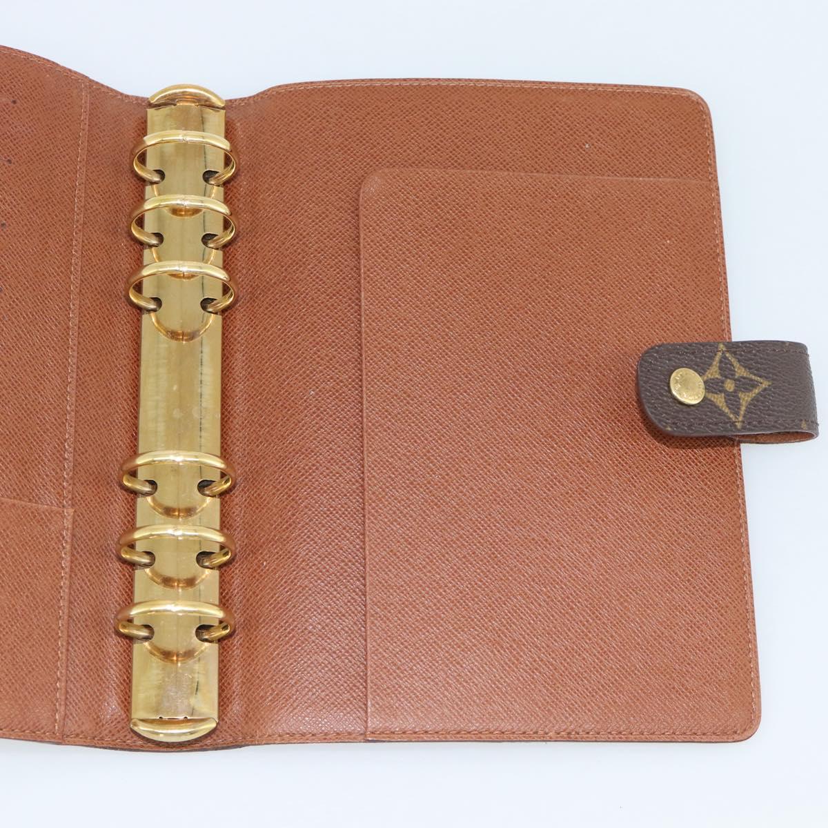 LOUIS VUITTON Monogram Agenda MM Day Planner Cover R20105 LV Auth 189210