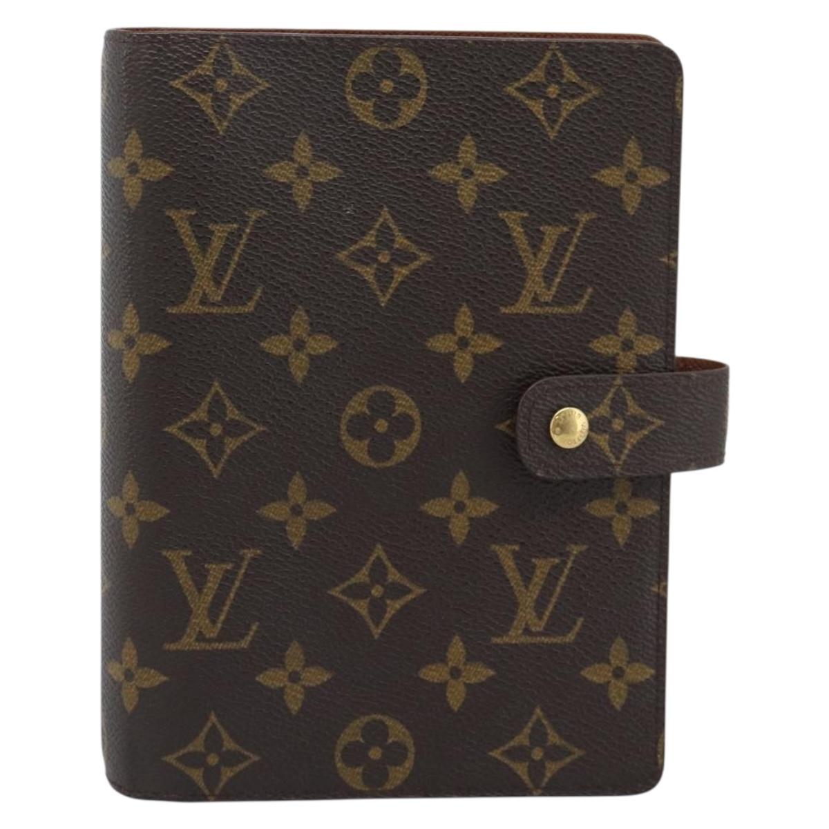 LOUIS VUITTON Monogram Agenda MM Day Planner Cover R20105 LV Auth 189210