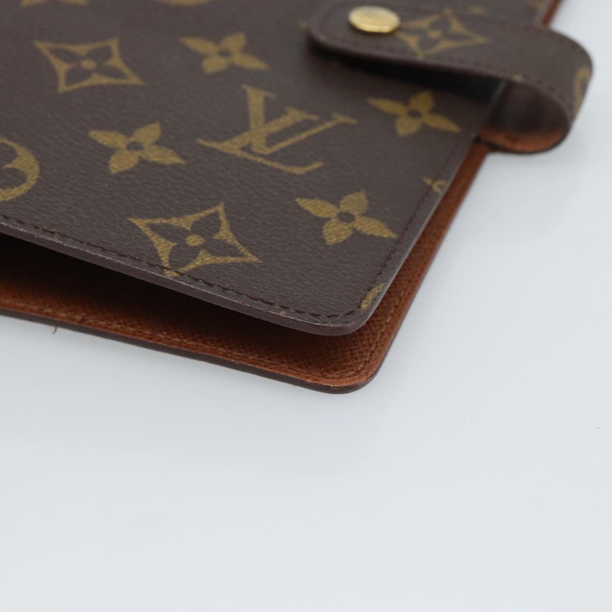 LOUIS VUITTON Monogram Agenda MM Day Planner Cover R20105 LV Auth 189210