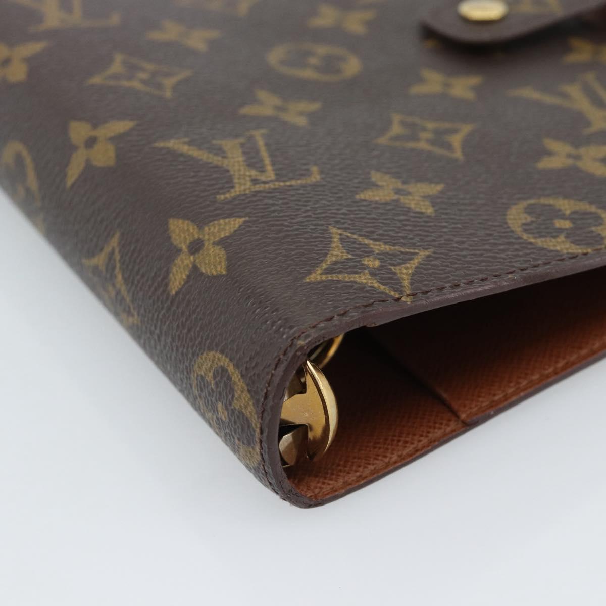 LOUIS VUITTON Monogram Agenda MM Day Planner Cover R20105 LV Auth 189210