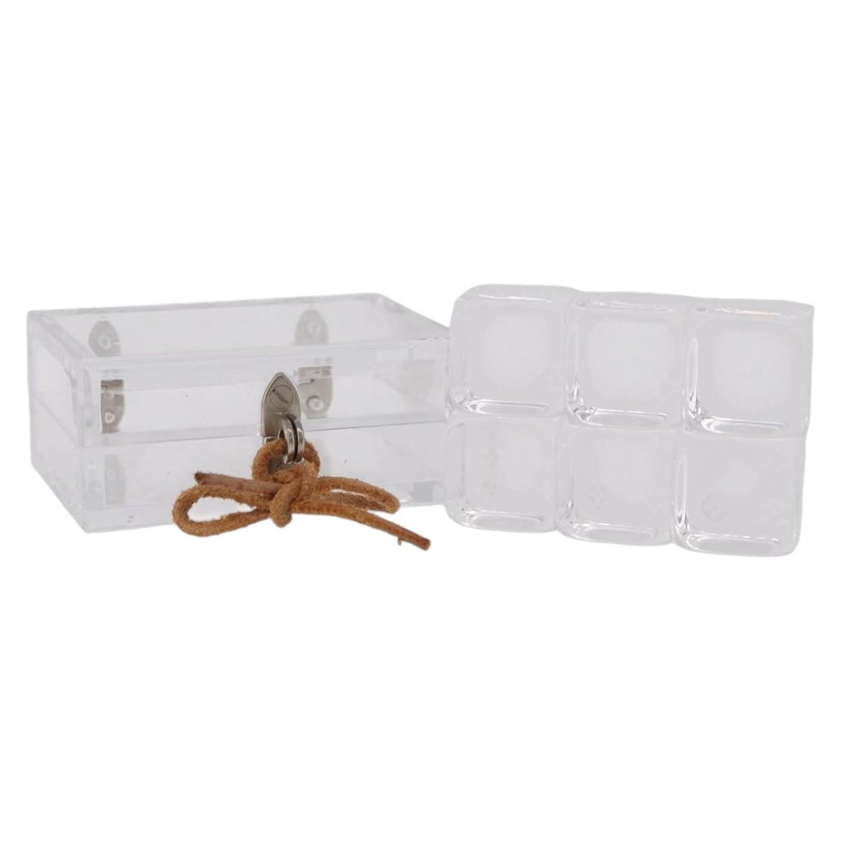 LOUIS VUITTON Domino Dice 6 Set Clear LV Auth 189211