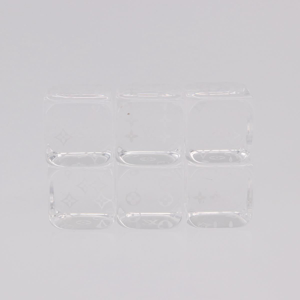 LOUIS VUITTON Domino Dice 6 Set Clear LV Auth 189211