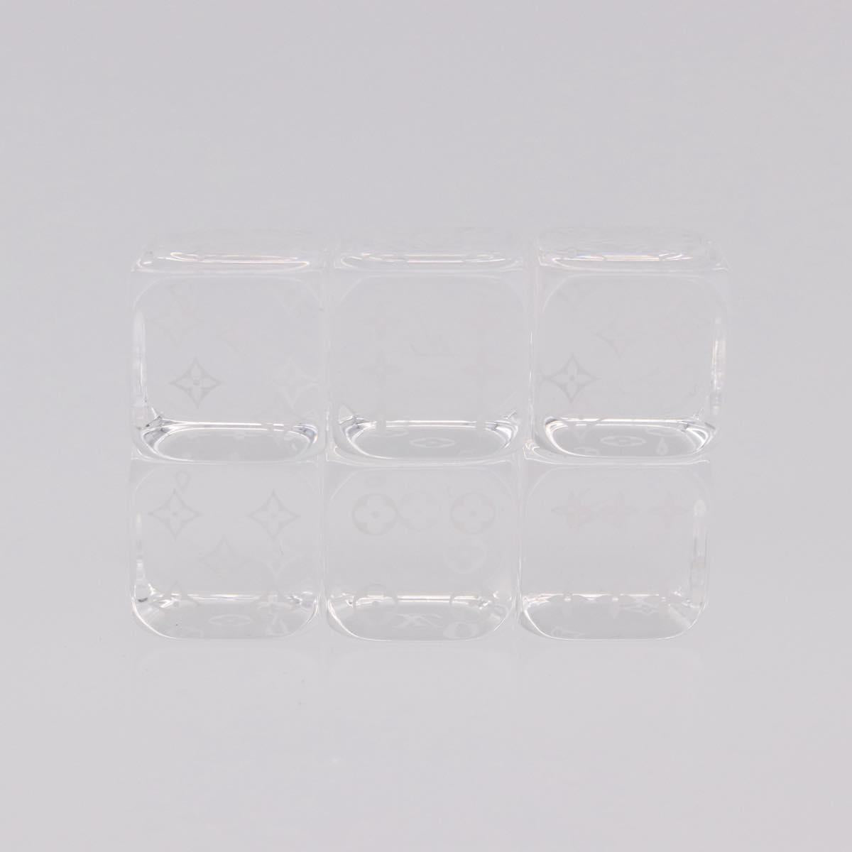 LOUIS VUITTON Domino Dice 6 Set Clear LV Auth 189211