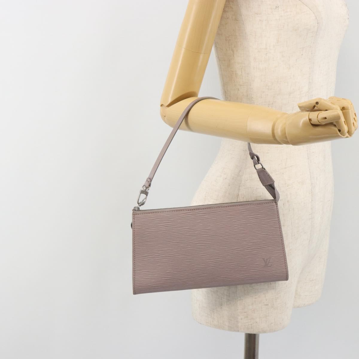 LOUIS VUITTON Epi Pochette Accessoires Accessory Pouch Lilac M52982 Auth 189213V