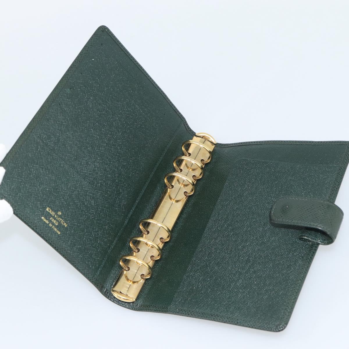 LOUIS VUITTON Taiga Agenda MM Day Planner Cover Epicea R20403 LV Auth 189219