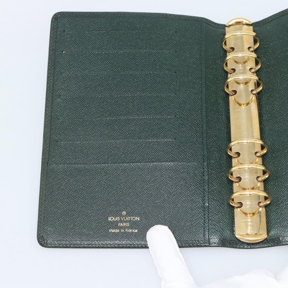 LOUIS VUITTON Taiga Agenda MM Day Planner Cover Epicea R20403 LV Auth 189219