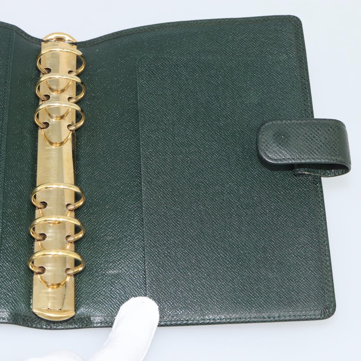 LOUIS VUITTON Taiga Agenda MM Day Planner Cover Epicea R20403 LV Auth 189219
