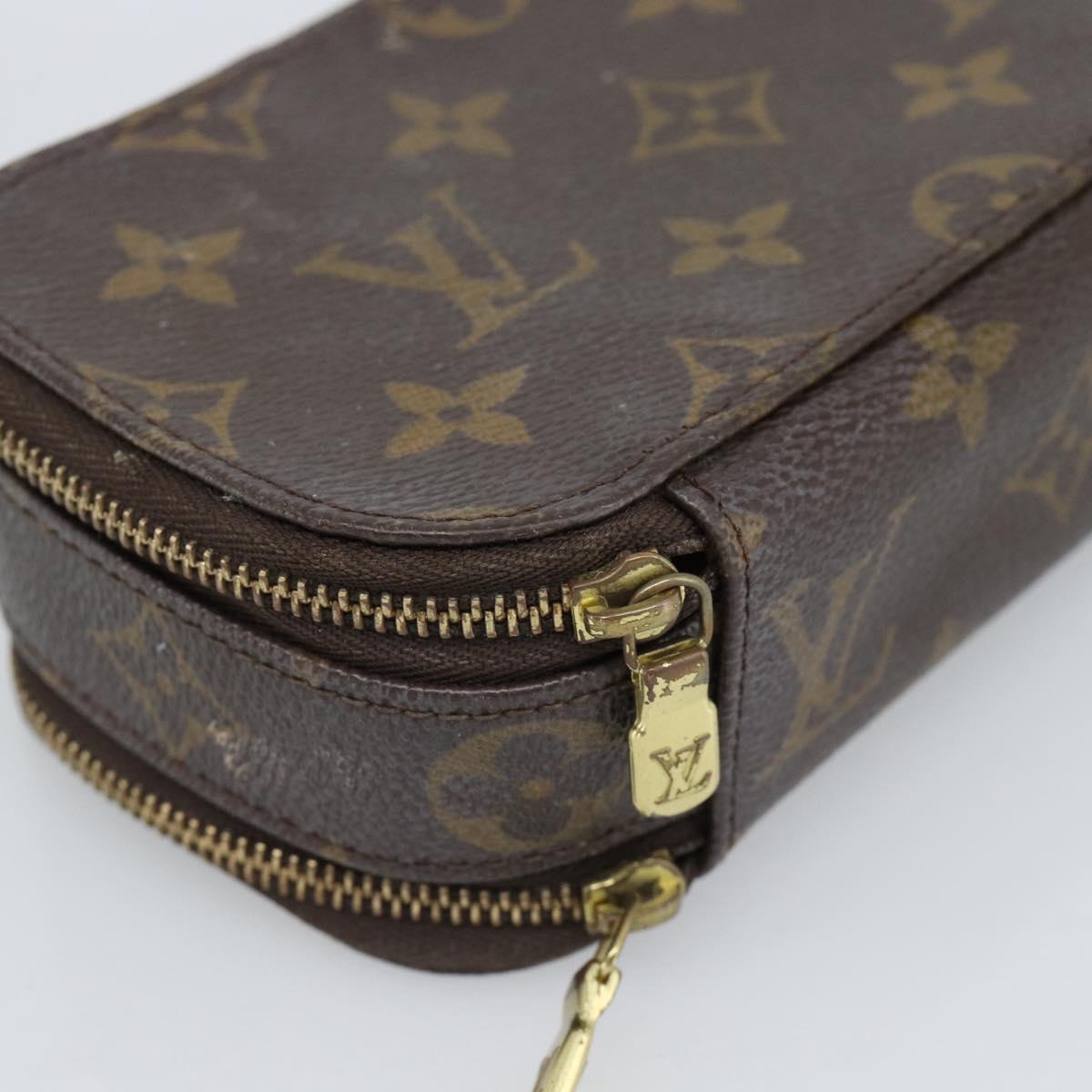 LOUIS VUITTON Monogram Trousse Brush PM Cosmetic Pouch M47510 LV Auth 189220