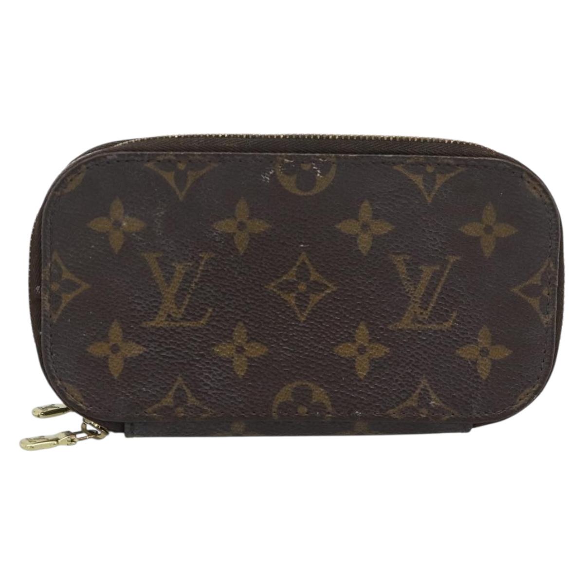LOUIS VUITTON Monogram Trousse Brush PM Cosmetic Pouch M47510 LV Auth 189220