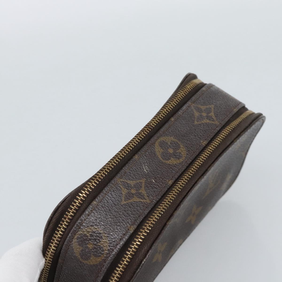 LOUIS VUITTON Monogram Trousse Brush PM Cosmetic Pouch M47510 LV Auth 189220
