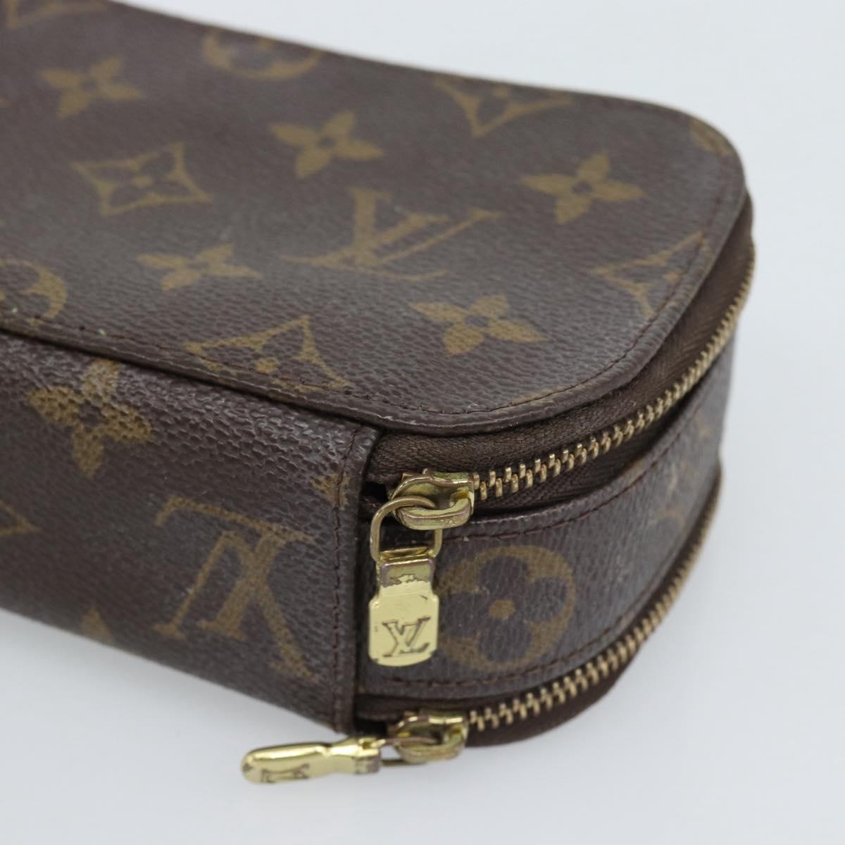 LOUIS VUITTON Monogram Trousse Brush PM Cosmetic Pouch M47510 LV Auth 189220