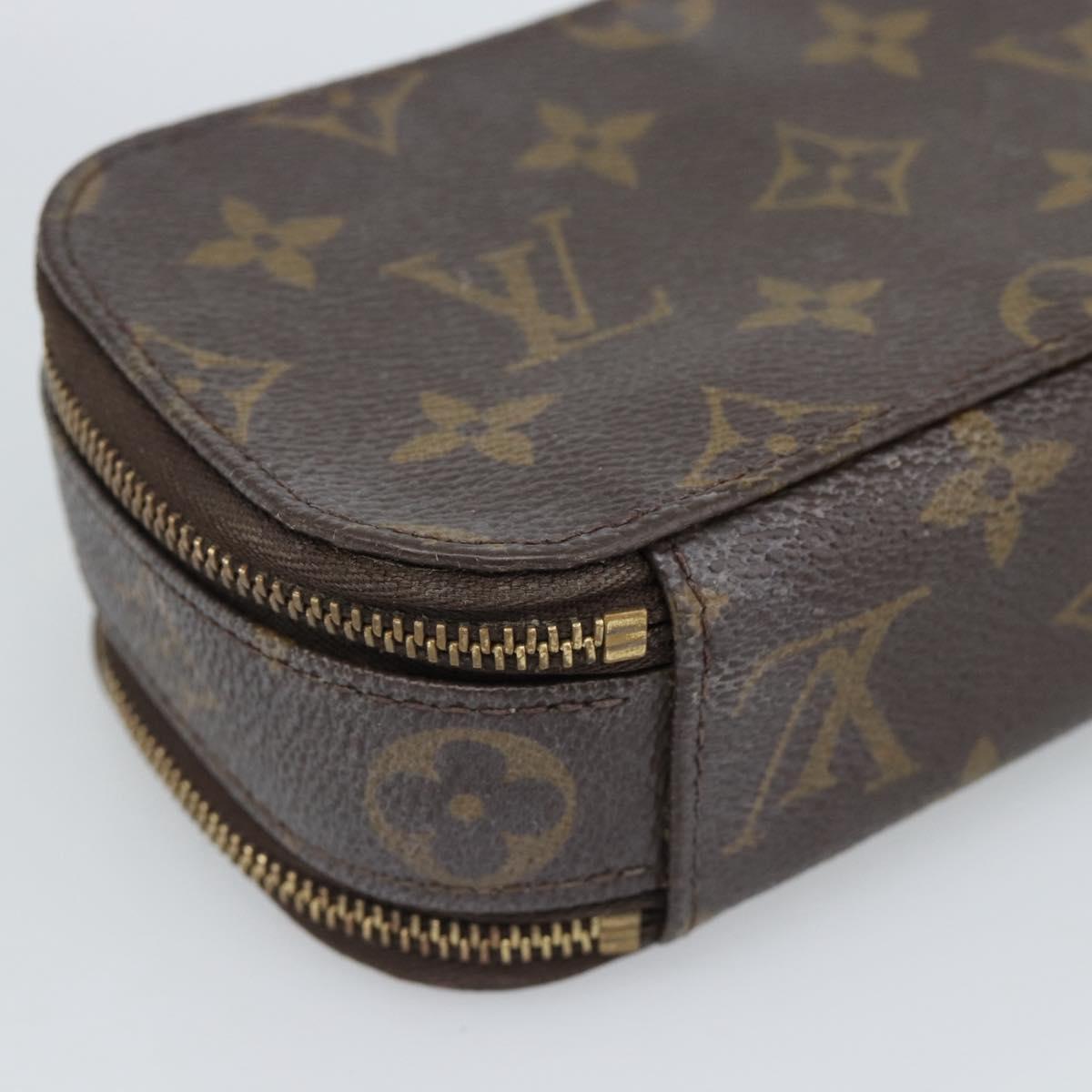 LOUIS VUITTON Monogram Trousse Brush PM Cosmetic Pouch M47510 LV Auth 189220