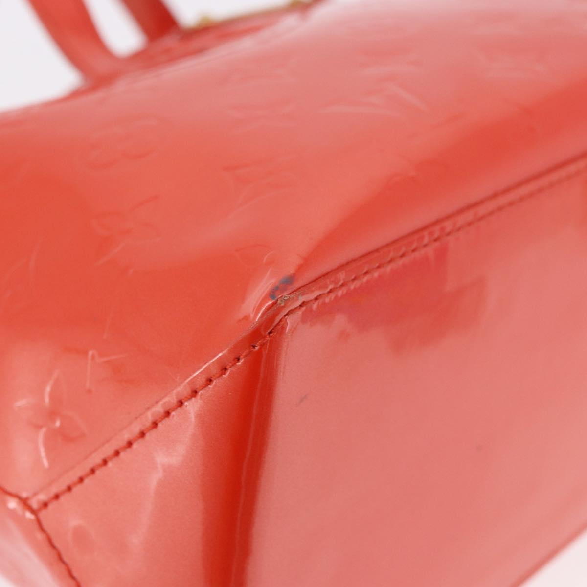 LOUIS VUITTON Vernis Bluebird Wilshire PM Bag Orenge Sunset M93644 Auth 189223